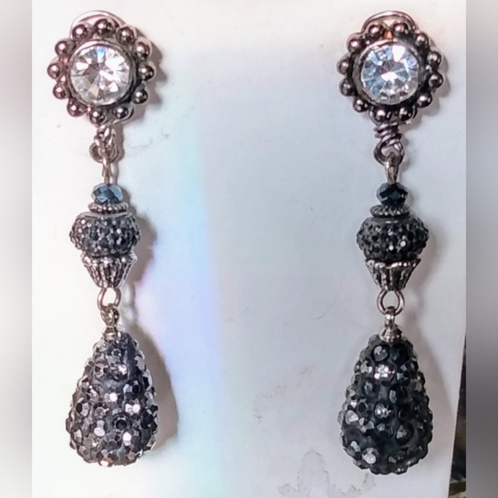 Marcasite style beaded earrings